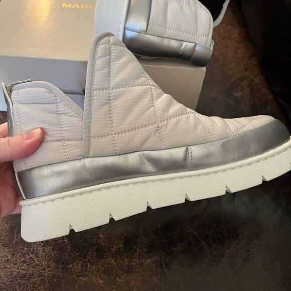 Marc Fisher Quilted Pull On Bootie Medium Grey - Picture 7 of 10